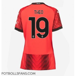 AC Milan Theo Hernandez #19 Replika Hemmatröja Damer 2023-24 Kortärmad